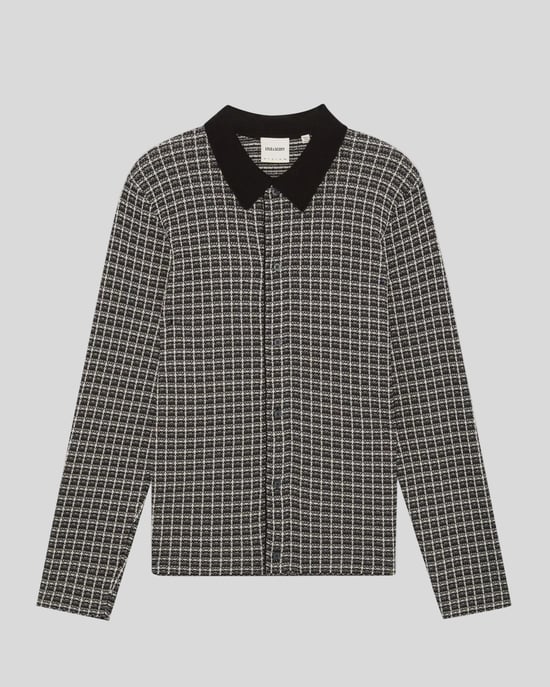 Basketweave Knitted Collared Cardigan - Image 5