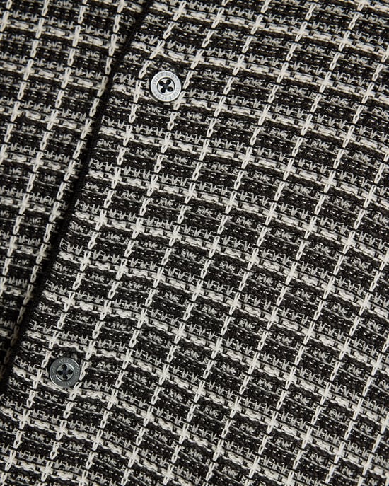 Basketweave Knitted Collared Cardigan - Image 6