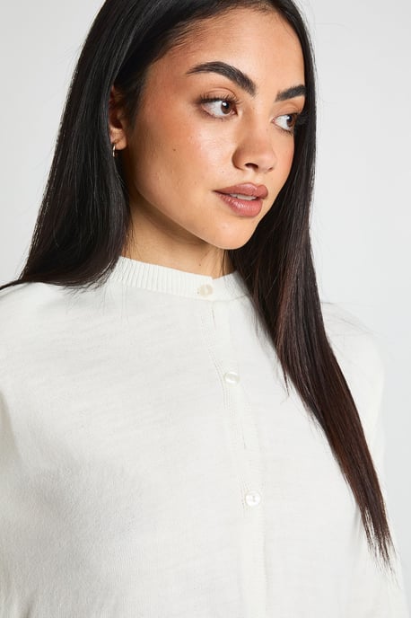 Crew Neck Button Up Cardigan - Image 4