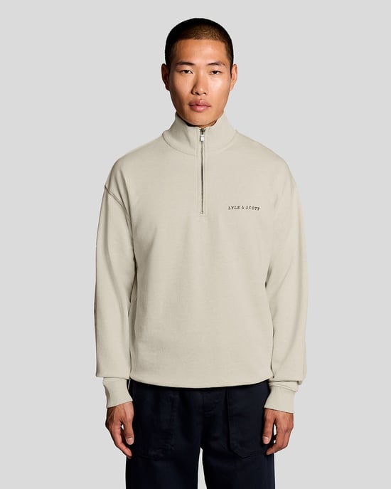 Heavyweight Script 1/4 Zip Sweatshirt - Image 1