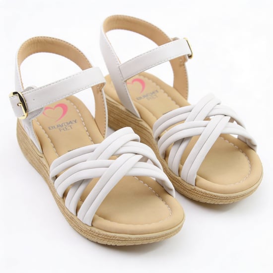 Heavenly Feet Symphony Womens Ankle Strap Sandals Stone - Image 2