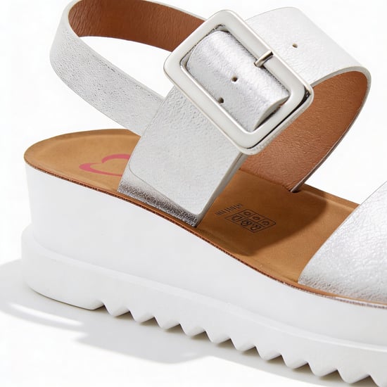 Heavenly Feet Pistachio Womens Ankle Strap Sandals Silver - Image 4