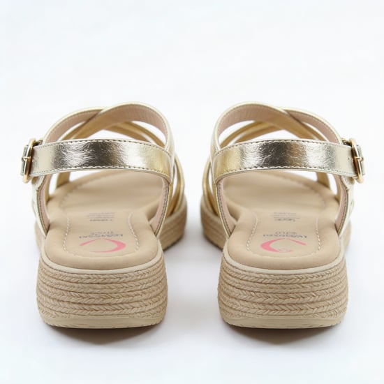Heavenly Feet Symphony Womens Ankle Strap Sandals Gold - Image 2
