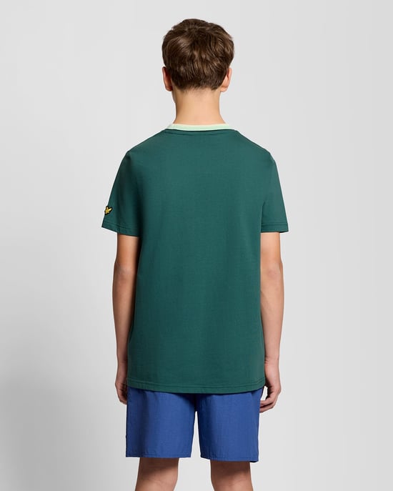 T-shirt med spetsig krage och logga - Image 4