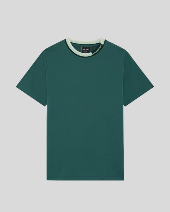 T-shirt med spetsig krage och logga - Image 5