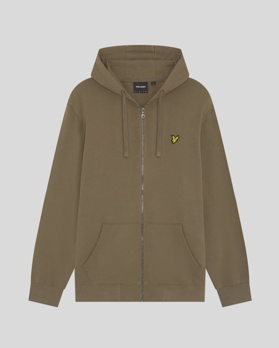 Loopback Bomull Hel Zip Hoodie - Image 1