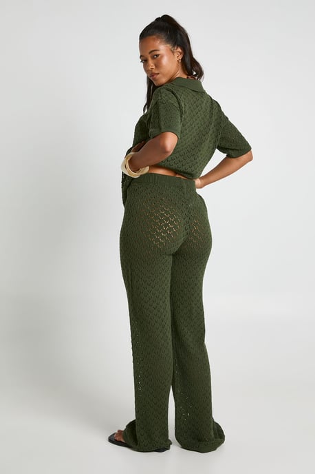 Crochet Long Line Top and Wide Leg Trouser - Image 2