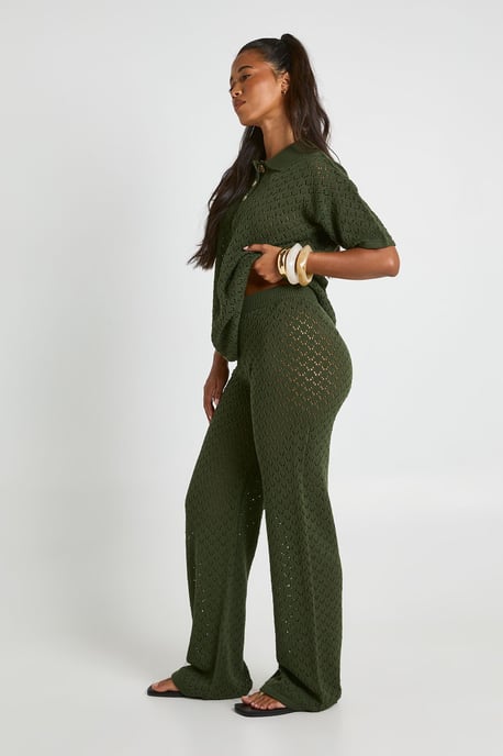 Crochet Long Line Top and Wide Leg Trouser - Image 3