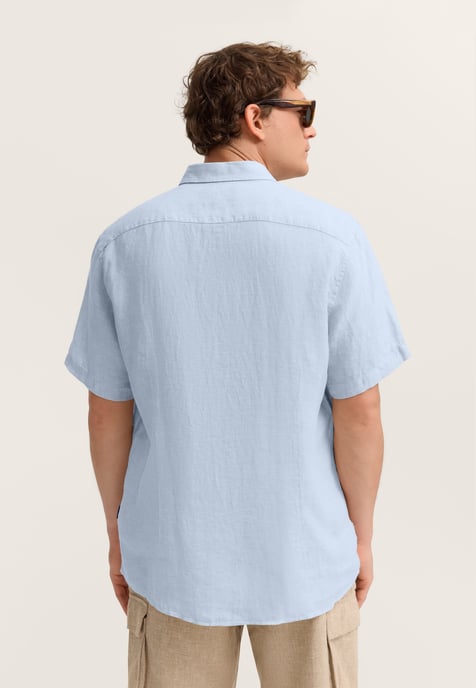 Bugatti Herren Kurzarm-Hemd Modern Fit aus Leinen mit Button-Down-Kragen - Image 2