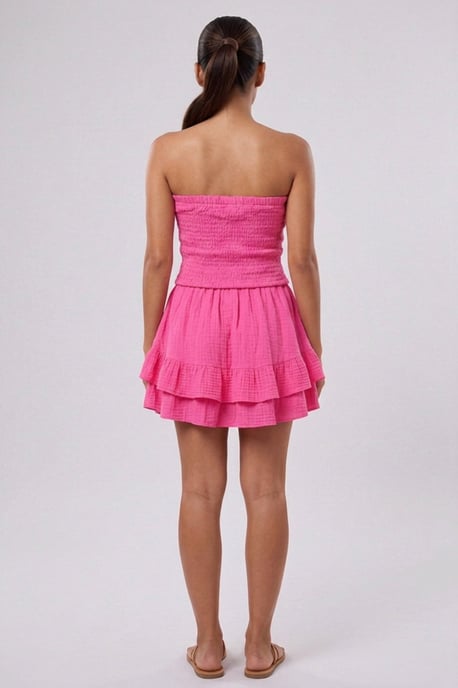 Shirred Bandeau Frill Hem Playsuit - Image 3