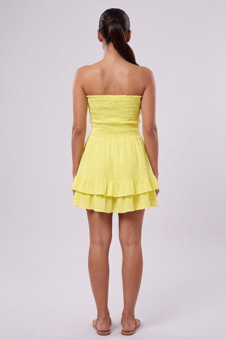 Shirred Bandeau Frill Hem Playsuit - Image 3