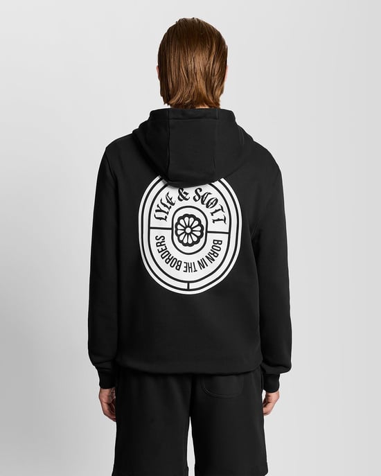 Graphic Badge Cotton Hoodie - Image 1