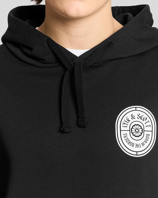Graphic Badge Cotton Hoodie - Image 4