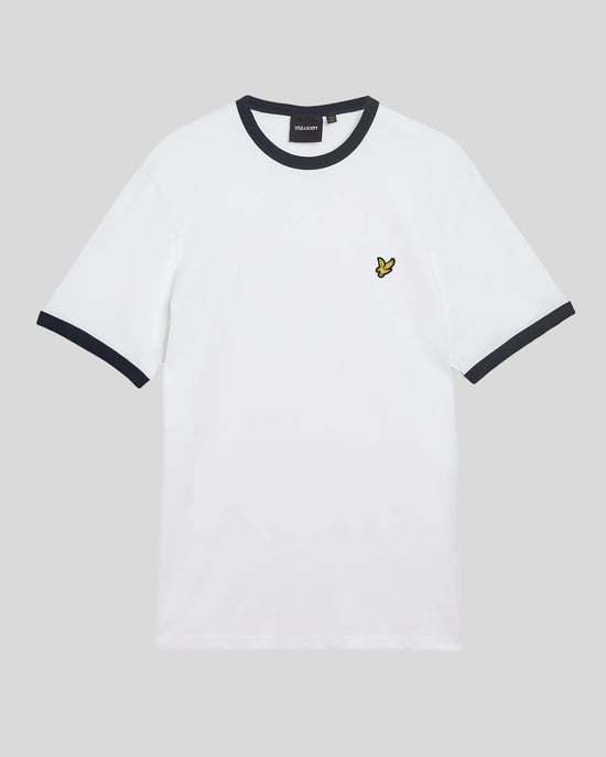 Ringer Katoenen Crew Neck T-Shirt - Image 1