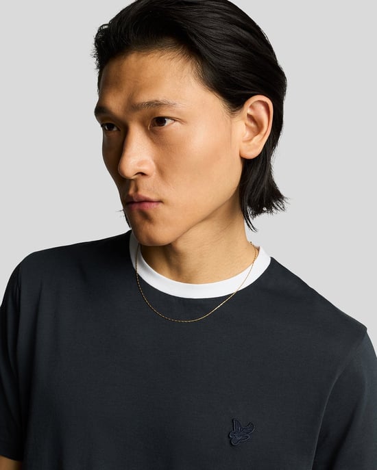 Superfin bomullskontrast T-shirt - Image 4