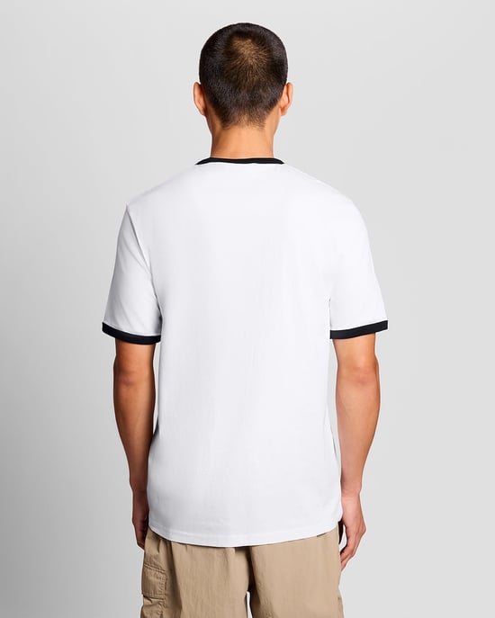Ringer Cotton Crew Neck T-Shirt - Image 3