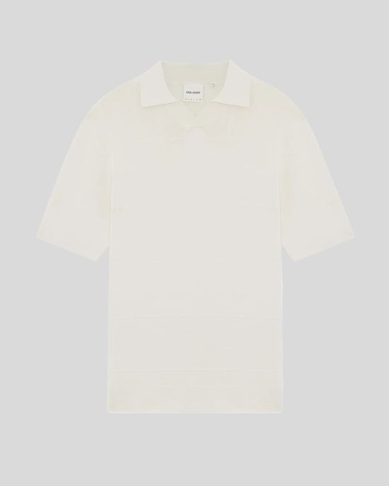 Open Collar Fijn Gebreide Poloshirt - Image 5