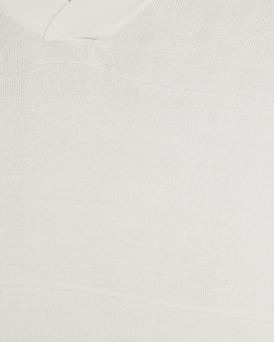 Open Collar Fijn Gebreide Poloshirt - Image 6