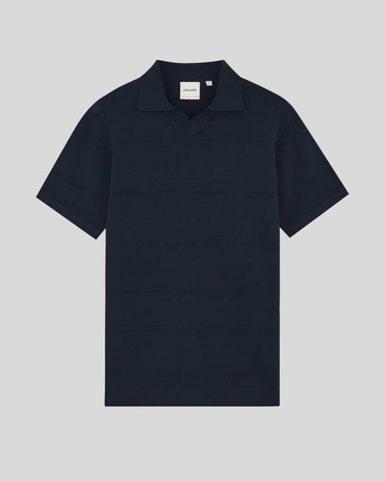 Open Collar Fijn Gebreid Poloshirt - Image 5