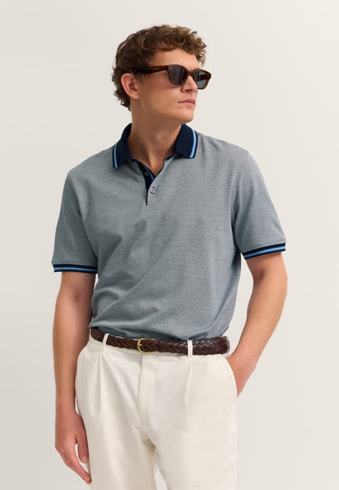 Bugatti Herren Polo Modern Fit van puur katoen - Image 1