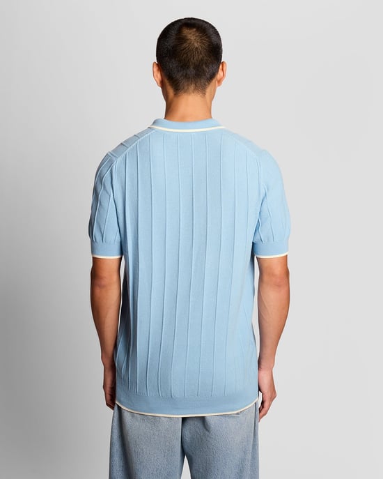 Getipt Pique Gebreide Poloshirt - Image 3