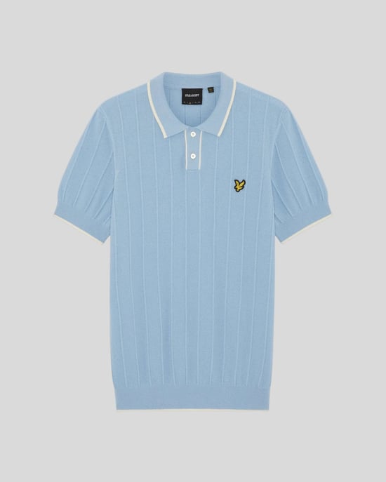 Getipt Pique Gebreide Poloshirt - Image 4