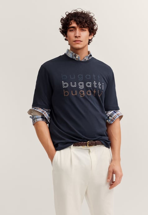 Bugatti Herren T-shirt met bugatti-print - Image 1