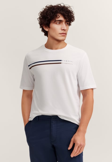 Bugatti Herren T-shirt met moderne pasvorm en print - Image 1