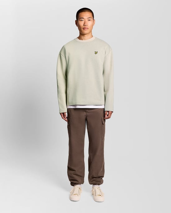 Verhoogde Jacquard Crew Neck Sweatshirt - Image 2