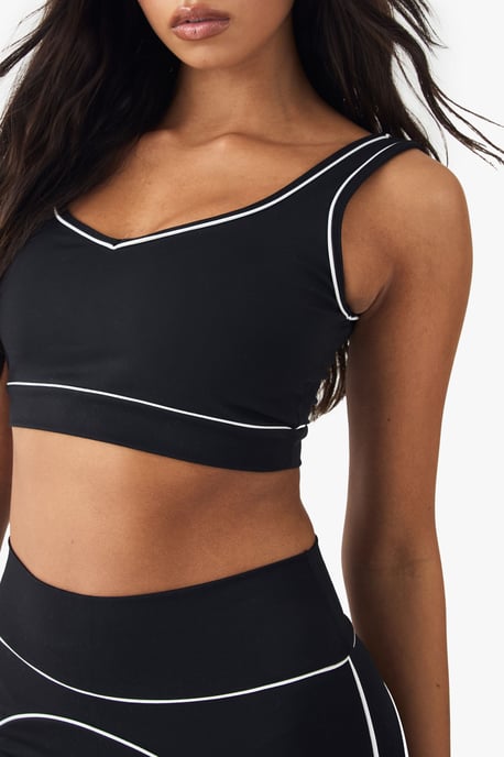 DSGN Studio Sculpt Contrast Piping Sports Bra - Image 4