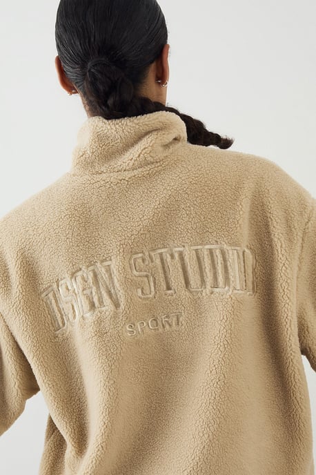 DSGN Studio Borg Zip Through Funnel Neck Jacket - Image 4