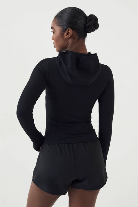 DSGN Studio Sculpt Rib Zip Through Hooded Sports Jacket - Image 2