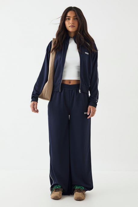 DSGN Studio Tricot Piping Detail Zip Through Track Jacket - Image 5