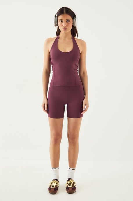 DSGN Studio Sports Sculpt Seam Detail Padded Halterneck Top - Image 5