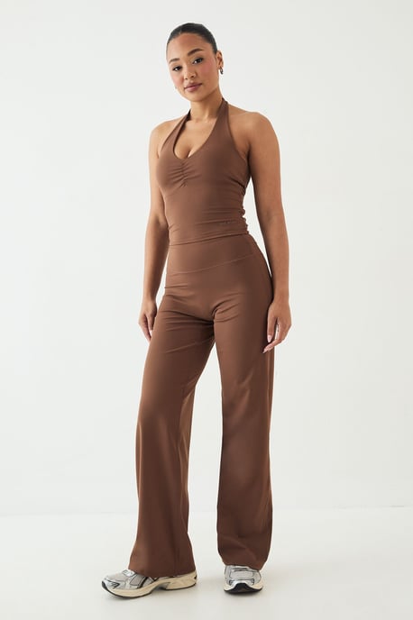 DSGN Studio Sculpt Ruched Front Cut Out Padded Halterneck Top - Image 3