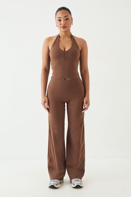 DSGN Studio Sculpt Ruched Front Cut Out Padded Halterneck Top - Image 5