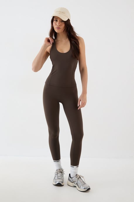 DSGN Studio Sports Sculpt Seam Detail Padded Halterneck Top - Image 3