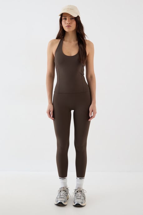 DSGN Studio Sports Sculpt Seam Detail Padded Halterneck Top - Image 5