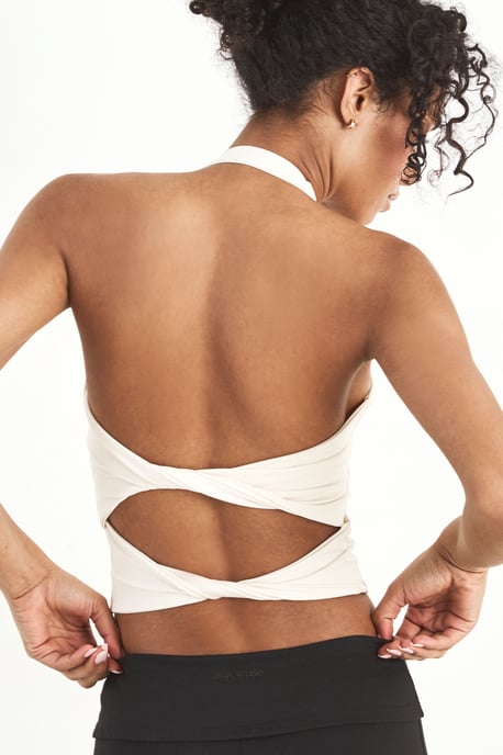 DSGN Studio Sculpt Ruched Front Cut Out Padded Halterneck Top - Image 1