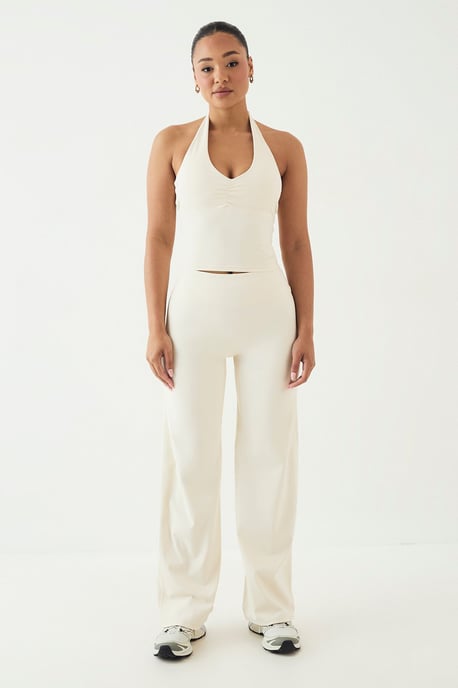 DSGN Studio Sculpt Ruched Front Cut Out Padded Halterneck Top - Image 5