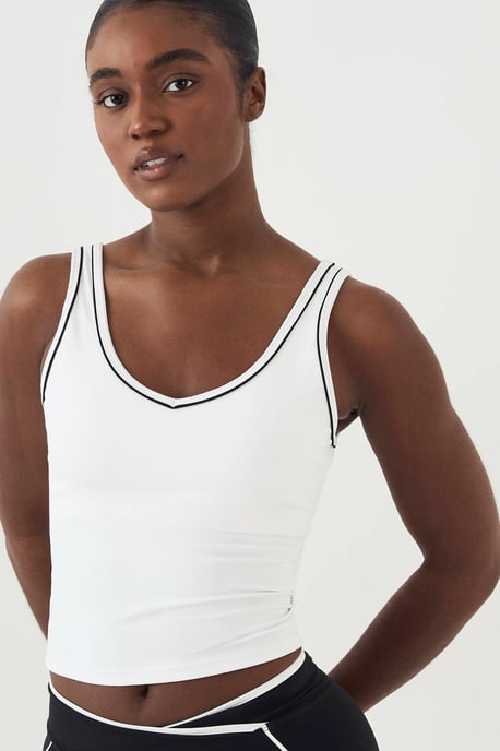 DSGN Studio Sculpt Piping Detail Padded Vest Top - Image 4