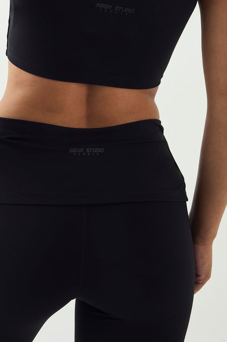 DSGN Studio Sculpt Fold Over Waist Flared Legging - Image 4
