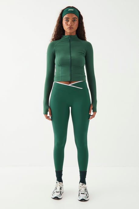 DSGN Studio Sport Contrast Binding Wrap Waist Legging - Image 4