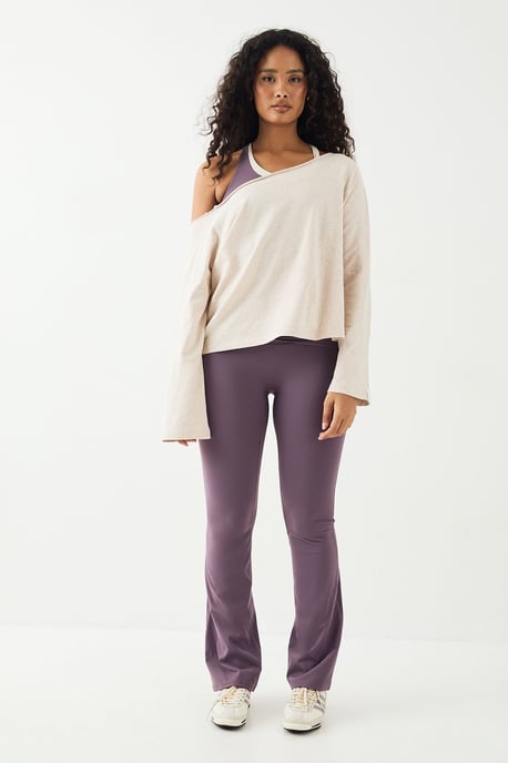 DSGN Studio Sculpt Fold Over Waistband Flared Legging - Image 5