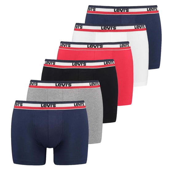 Levi's Sprtswr Logo Boxer Brief Org Co 6P Ecom Boxershorts - Image 1
