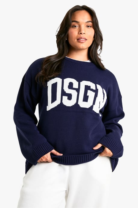 Plus DSGN Studio Crew Neck Knitted Jumper - Image 1