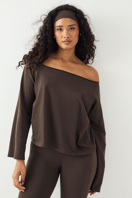 DSGN Studio Off The Shoulder Long Sleeve T-shirt - Image 3
