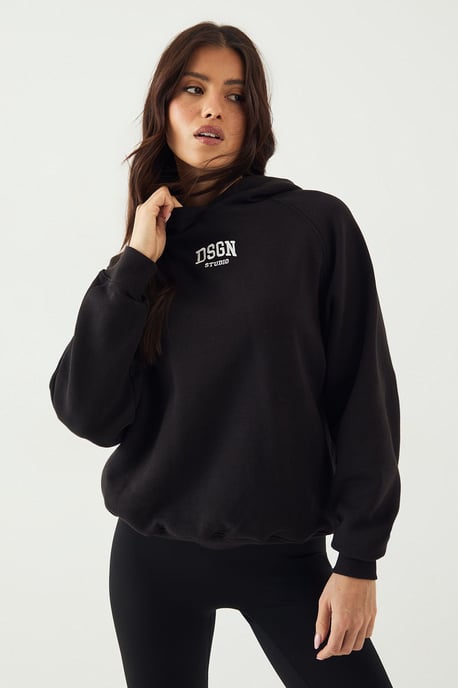 DSGN Studio Collegiate Embroidered Oversized Hoodie - Image 1
