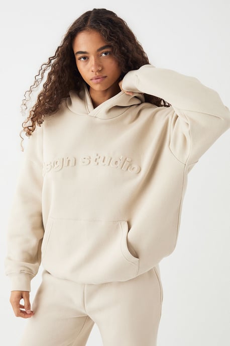 DSGN Studio Embossed Oversized Hoodie - Image 1