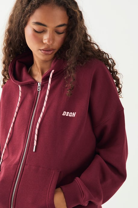 DSGN Studio Sport Zip Through Oversized Hoodie - Image 4